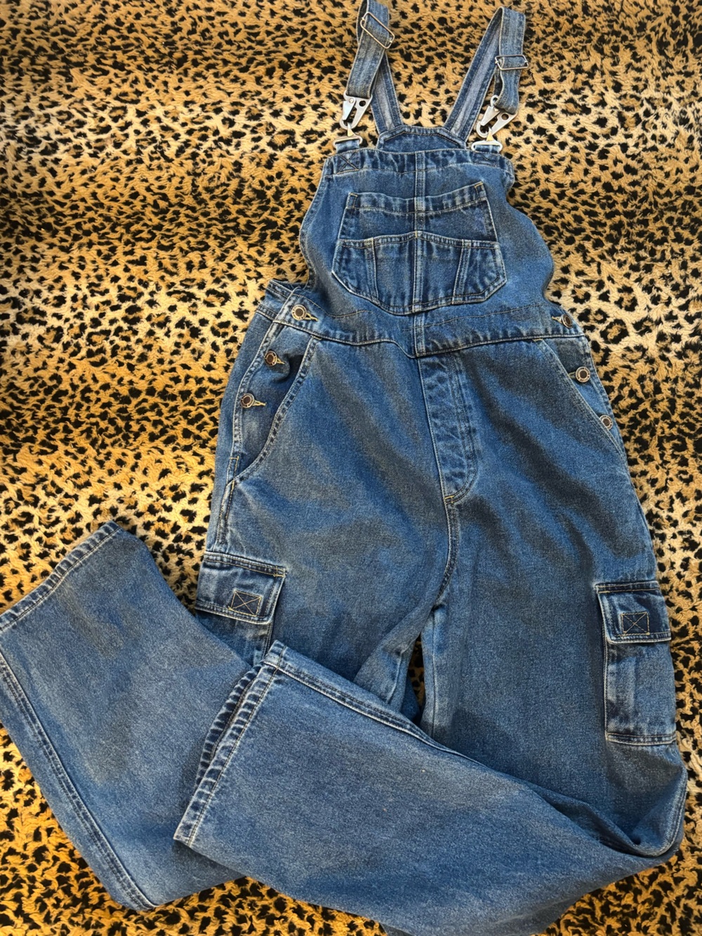 size small canyon river blues baggy denim overalls